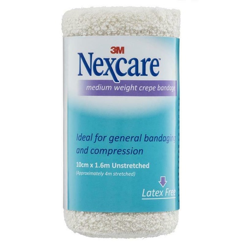 Nexcare Crepe Bandage Medium 100mm x 1.6m Absorbs perspiration Comfortable