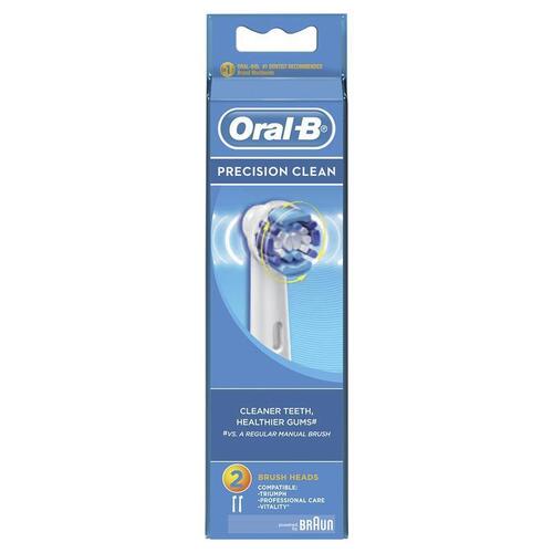 Oral B Precision Clean Replacement Electric Toothbrush Heads 2 Pack