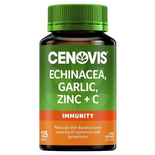 Cenovis Echinacea, Garlic, Zinc & Vit C Immune Support - 125 Tablets