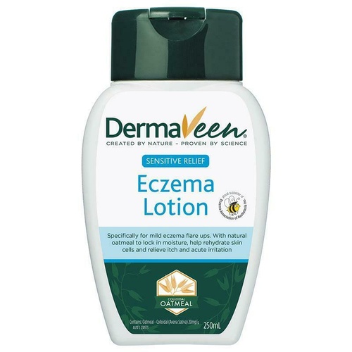 DermaVeen Eczema Lotion 250mL Calm Hydrate & Protect Skin For Mild Eczema