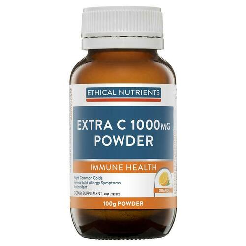 Ethical Nutrients Extra C Powder 100g Relieve Common Cold Symptoms
