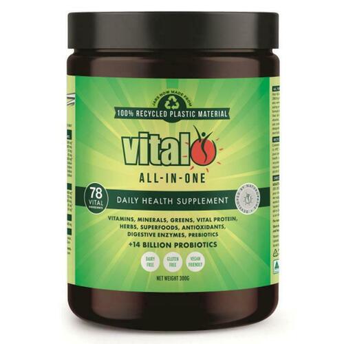Vital All In One 300g Powder Fibre Antioxidants Vitamin Probiotics