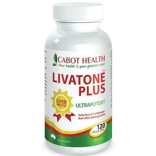 Cabot Health LivaTone Plus With Turmeric 120 Capsules Liver Detoxification