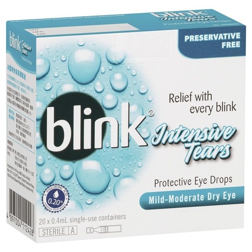 Blink Intensive Tears 0.4 x 20 Vials
