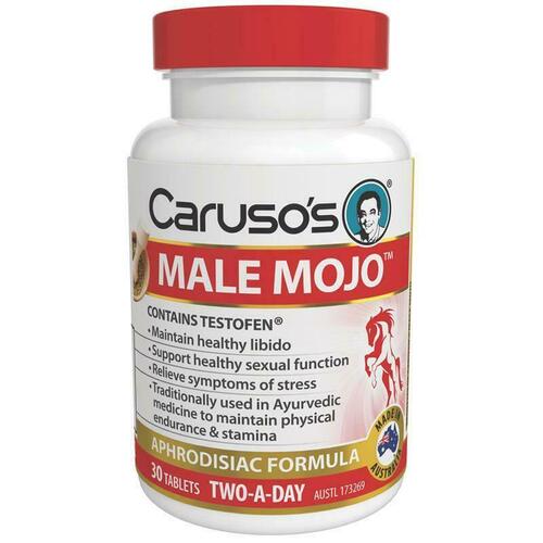 Carusos Natural Health Male Mojo 30 Tablets Support Healthy Mood Balance
