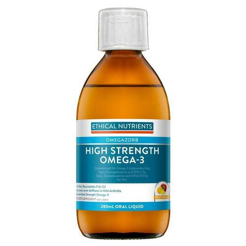 Ethical Nutrients High Strength Omega-3 Liquid (Fruit Punch) 280ml