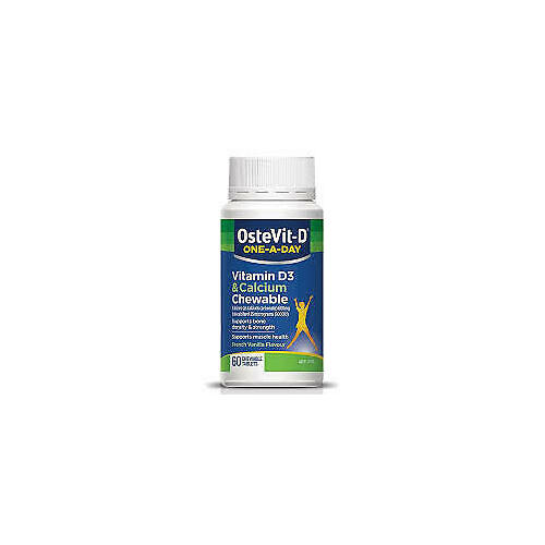 OsteVit-D Vitamin D3 & Calcium 1 A Day 60 Chewable Tablets 1000IU