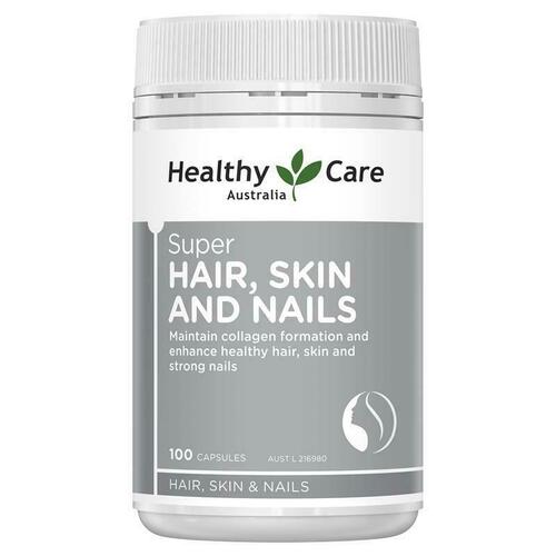 Healthy Care Super Hair Skin & Nails 100 Capsules Enhance Healthy Hair Skin Nail