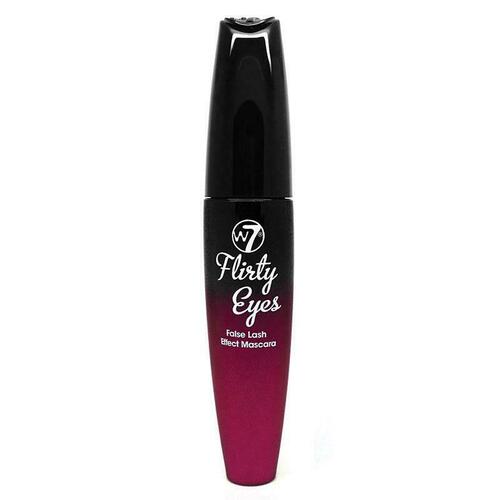 W7 Flirty Eyes Mascara Black Curved Wand Add Volume Curls To Lashes