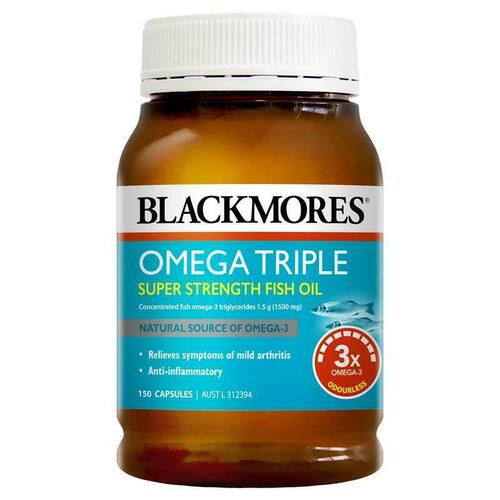 Blackmores Omega Triple Concentrated Fish Oil 150 Capsules Relieve Inflammation
