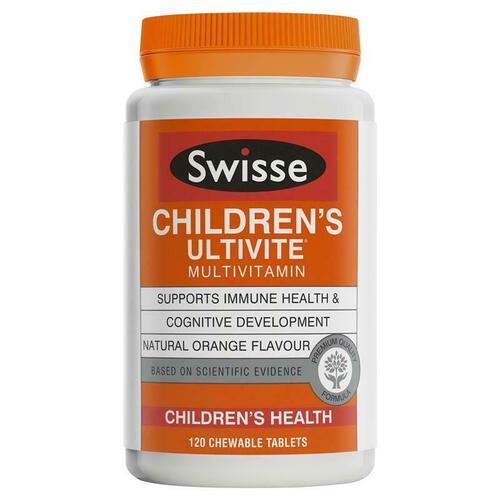 Swisse Children's Ultivite Multivitamin 120 Chewable Tabs Support Immune System