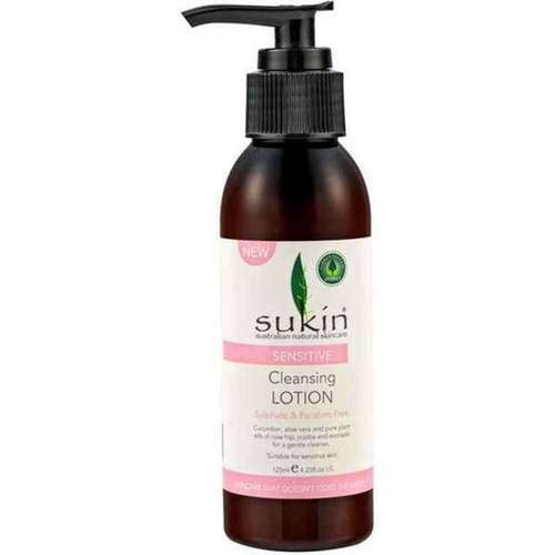Sukin Sensitive Cleansing Lotion 125ml Pump Soothe and Hydrate Dry Skin