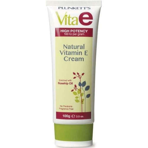 Plunkett Vita E Cream 100g Protects and Nourishes Skin Rashes and Stretch Marks