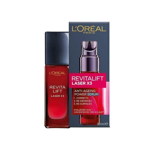 L'Oreal Paris Revitalift Laser x3 Serum 30ml Corrects Wrinkles Sensitive Skin