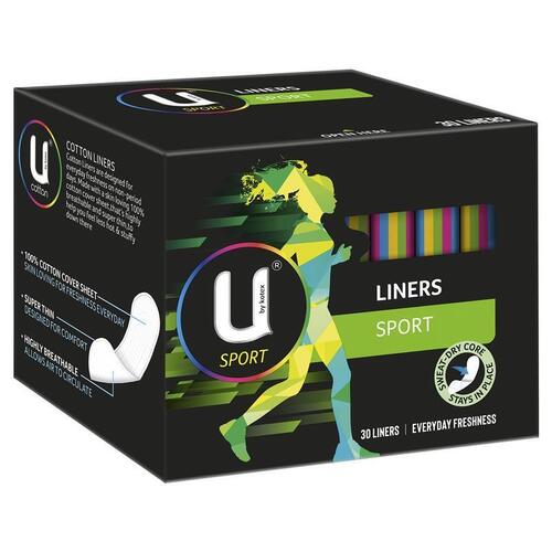 U by Kotex Liners Sport 30 Pack