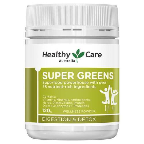 Healthy Care Super Greens 120g Superfood Promote Healthy Digestion