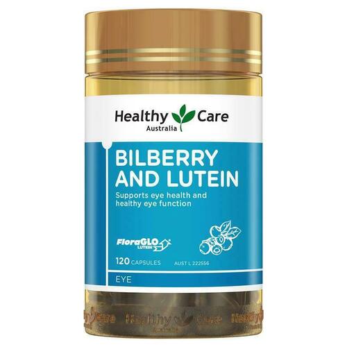 Healthy Care Bilberry & Lutein 120 Capsules Support Healthy Eye Function