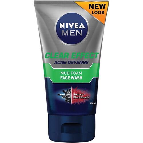 Nivea for Men Clear Effect Mud Foam Face Wash 100ml