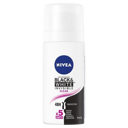 NIVEA Black & White Invisible Clear 48H Aerosol Deodorant 35ml