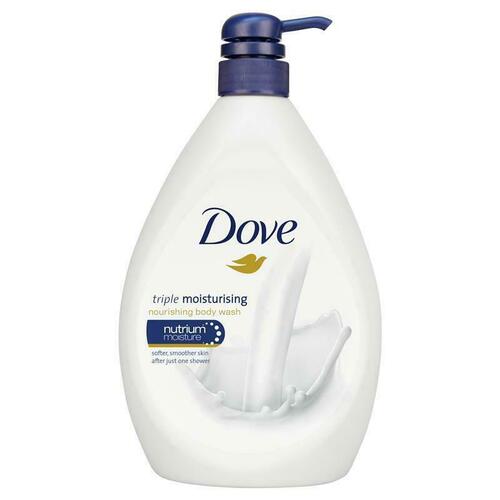 Dove Body Wash Triple Moisturing 1L For Nourishing Softer Smoother Skin