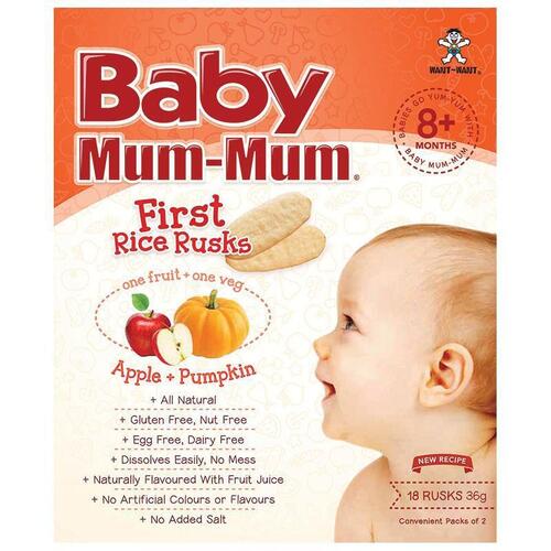 Baby Mum-Mum Rice Rusks Apple & Pumpkin Flavour 36g