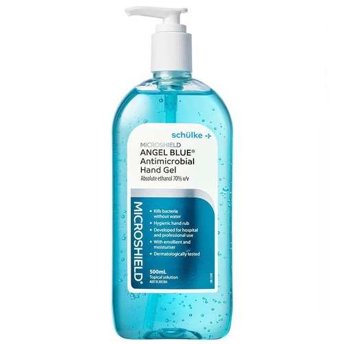 Microshield Angel Blue Antimicrobial Hand Gel 500ml
