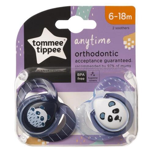 Tommee Tippee Anytime Soothers, 6-18M, Pack of 2 Dummies