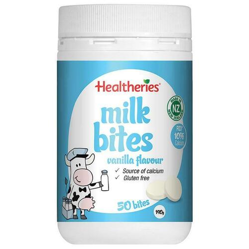 Healtheries Milk Bites Vanilla 50 Bites 190g Source of Calcium Gluten Free