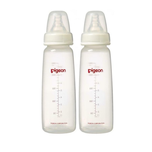 Pigeon Flexible Peristaltic PP Bottle 240ml Twin Pack Ultra Soft and Flexible