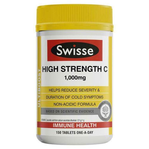 Swisse Vitamin C 1000mg 150 Tablets Support Immune Function Antioxidant