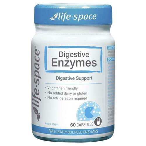 Life Space Digestive Enzymes 60 Capsules Support Healthy Digestive System