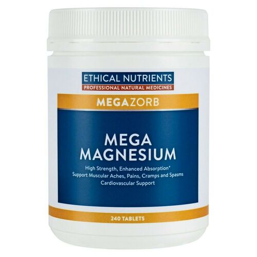 Ethical Nutrients Mega Magnesium 240 Tablets Support Muscular Cramps