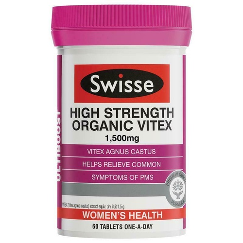 Swisse High Strength Organic Vitex 1500mg 60?Tablets