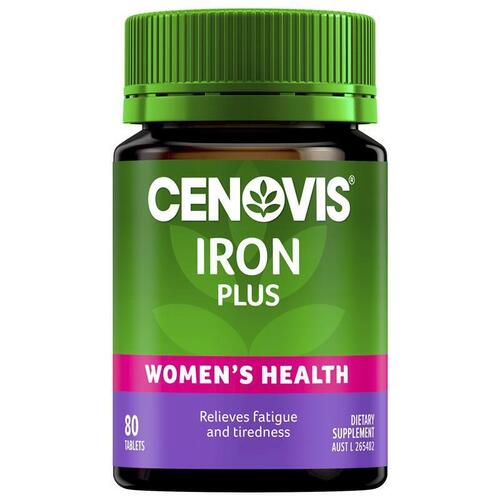 Cenovis Iron Plus for Women's Health + Energy - 80 Tablets