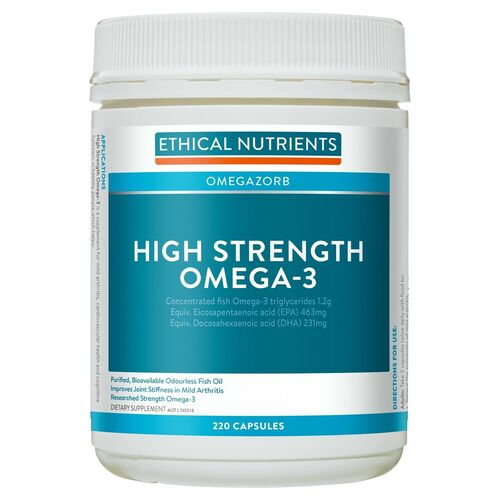 Ethical Nutrients High Strength Omega-3 220 Capsules Support Joint Health