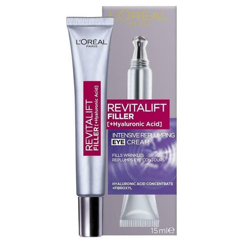 L'Oreal Paris Revitalift Filler Replumping Eye Cream 15ml Re-plump Skin