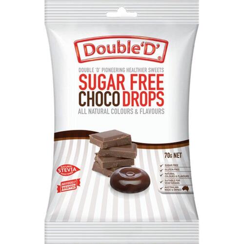 Double D Sugarfree Choc Drops 70g