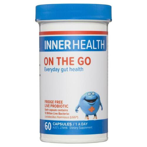 Inner Health On The Go 60 Capsules Fridge Free Probiotic Support Immunity