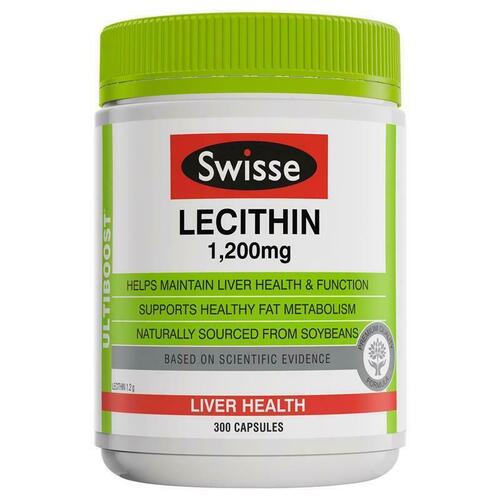 Swisse Ultiboost Lecithin 1200mg 300 Capsules Support Liver Health