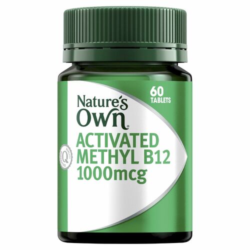 Nature's Own Activated Methyl B12 1000mcg Vitamin B 60 Mini Tablets