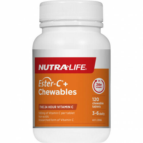 NutraLife Ester C Chewables 120 Tablets Support Healthy Immune System