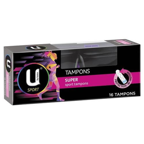 U By Kotex Sport Tampons Super 16 Pack - U by Kotex