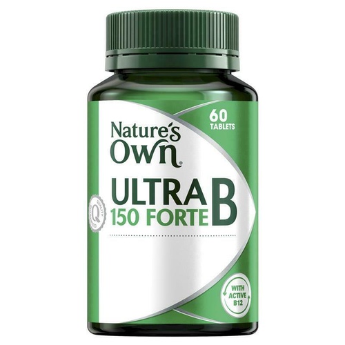 Nature's Own Ultra B 150 Forte 60 Tablets potency complex for energy production