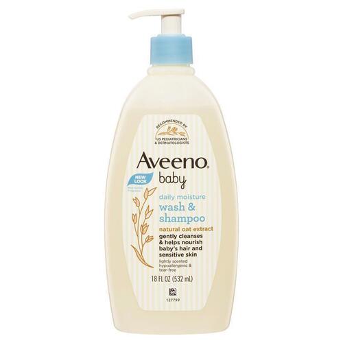 Aveeno Baby Daily Moisture Lightly Scented Wash & Shampoo 532mL