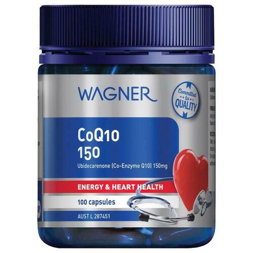 Wagner Coq10 150mg 100 Capsules Maintain Cardiovascular System Health
