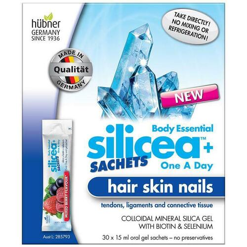 Silicea+ One A Day Hair Skin Nails 30 x 15ml Oral Gel Sachets Tendon Ligament