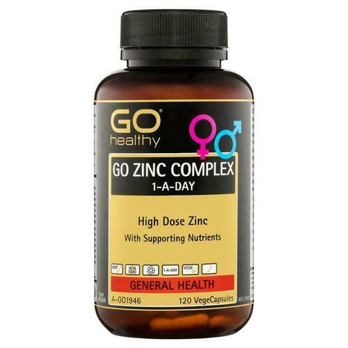 GO Healthy Zinc Complex 1 A Day 120 Vege Capsules Support Immune System