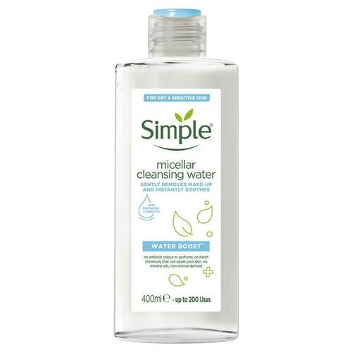 Simple Water Boost Micellar Cleansing Water 400ml Lightweight Formulation