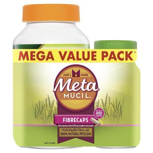 Metamucil Capsules Value Bundle 300 Capsules + 100 Capsules