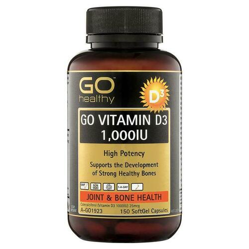 GO Healthy Vitamin D3 1000IU 150 Softgel Capsules Support Healthy Bone Density